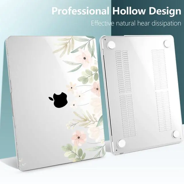 Alt view image 5 of 5 - TWOLSKOO for M4 MacBook Air 13.6 inch Case 2025-2022 Release M4 A3240 M3 A3113 M2 A2681, Plastic Hard Shell & Screen Protector & Keyboard Cover & Trackpad Film, Watercolor Floral