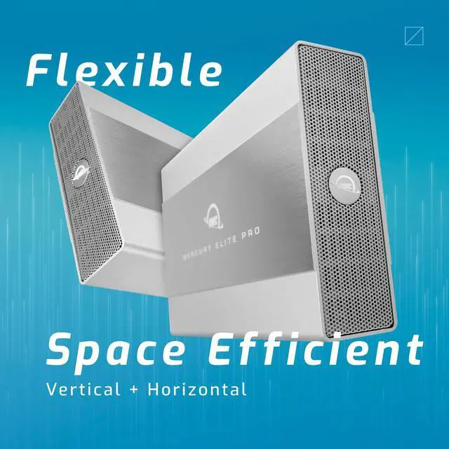 Alt view image 3 of 5 - OWC Mercury Elite Pro 12TB External Hard Drive Enclosure for 3.5 Inch SATA Drives, USB 3.2 and USB-A/USB-C Thunderbolt Connection, Professional Plug n Play HDD Enclosure with Power Adapter