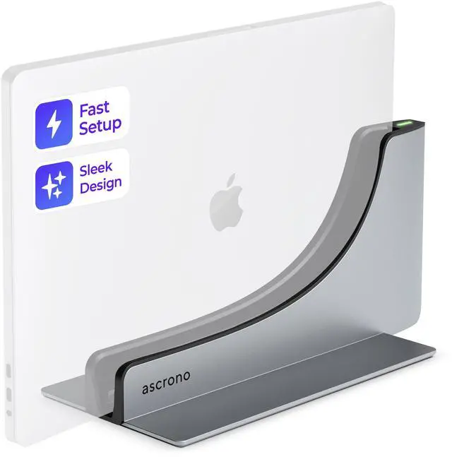 Alt view image 2 of 5 - MacBook Pro Docking Station & Cable Tray Bundle: Docking Station for MacBook Pro 14" (M1,M2,M3 incl. Base/Pro/Max, 2021-2023) & CableCare No Drill Under Desk Cable Management Tray 27.3"