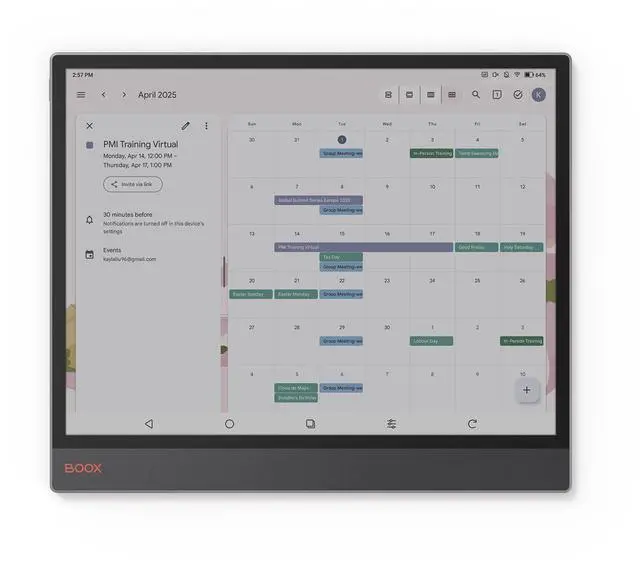 Alt view image 3 of 5 - BOOX Tablet Tab X C 13.3 Color ePaper 6G 128G E Ink Notebook