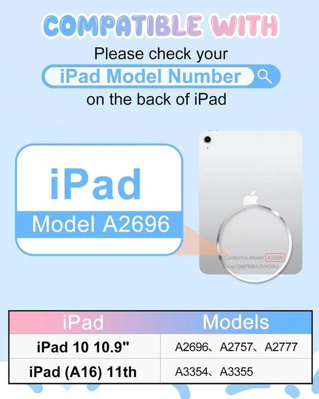 Alt view image 2 of 5 - Boaretiu for iPad A16 Case/10th Generation Case - with Pencil Holder & Shoulder Strap & Rotating Stand Yellow Cute Cartoon for Girls Boys Silicone for iPad 11th Generation 11 Inch 2025