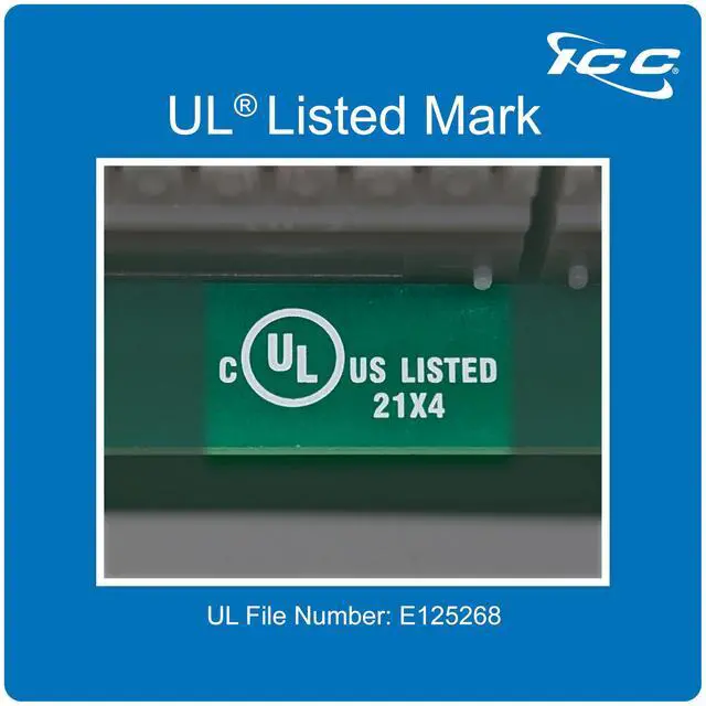 Alt view image 4 of 5 - ICC CAT6 Ethernet Data Module, 8 Ports, UL Listed & PoE++ Rated, High-Performance Network Interface, Quick Push-Pin Mount, Fits 9", 14", and 28" Structured Wiring Enclosures