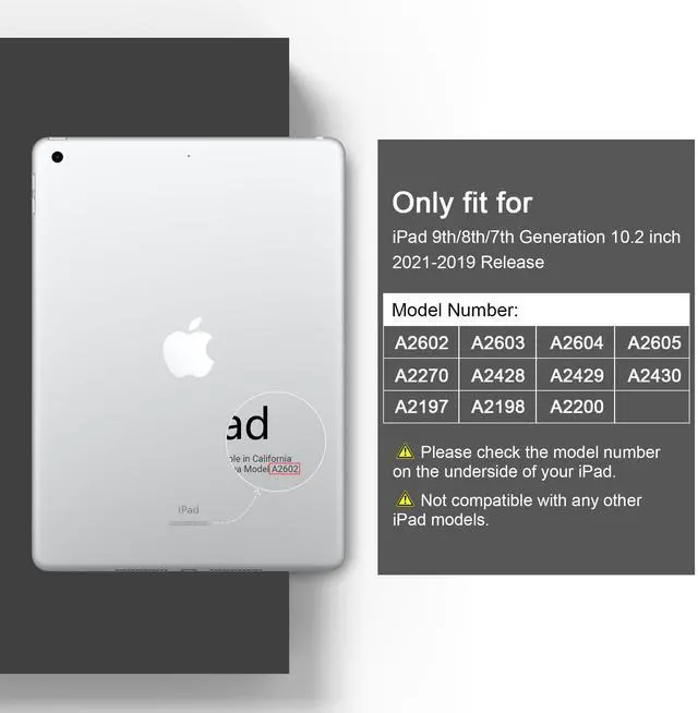 Alt view image 2 of 5 - DONGKE Case Compatible with iPad 10.2 Inch 2021 2020 2019 iPad 9th/8th/7th Generation with Pencil Holder, Slim Stand Protective Case with Soft TPU Back, Auto Sleep/Wake Cover, Daisie