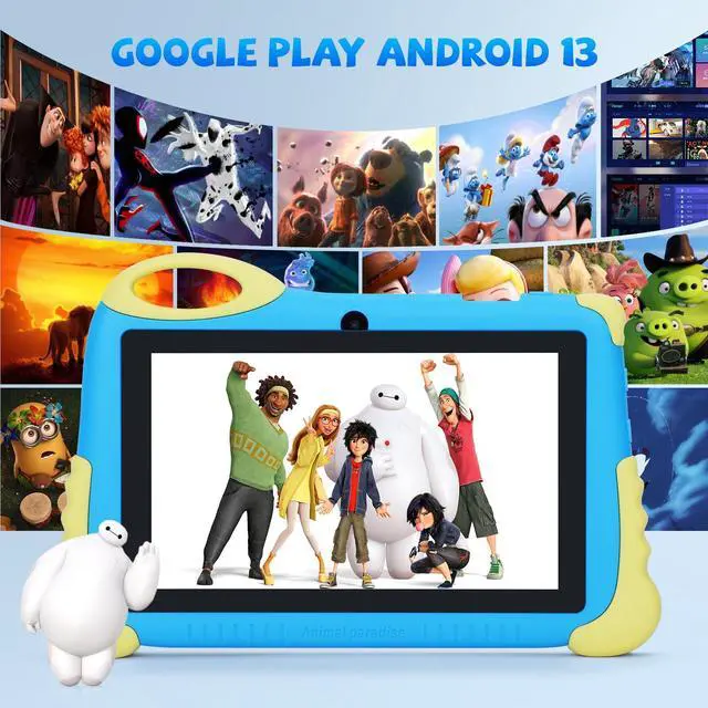 Alt view image 2 of 5 - C idea 7 inches Tablet for Kids Age 3-7,Android 13 Kids Tablet, Pre-Installed Learning Educational Apps Todder Tablet, HD IPS Screen for Eye Protection,BT, WiFi, Dual Camera, Gift for Kids (Blue)