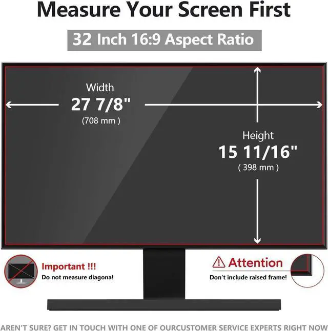 Alt view image 2 of 5 - Pozlle 32 Inch Computer Privacy Screen Shield [2 Pack] for 16:9 Widescreen Desktop Monitor - Anti-Glare Blue Light Privacy Filter and Anti Spy Privacy Screen Protector Film