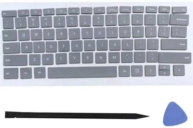 Main image of Ojguct Replacement Keycap Keys Full Set of Key Cap Compatible for Surface Pro 8/9/X 1983 1982 2038 1996 1997 1876 Keyboard 2021-2023 Year (Gray)