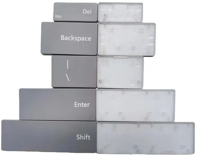 Alt view image 5 of 5 - Ojguct Replacement Keycap Keys Full Set of Key Cap Compatible for Surface Pro 8/9/X 1983 1982 2038 1996 1997 1876 Keyboard 2021-2023 Year (Gray)