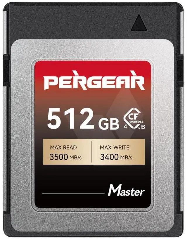 Main image of PERGEAR 512GB Cfexpress 4.0 Type B Memory Card(Master Series),3500MB/s Write Speed & 3400MB/s Read Speed,8k RAW Video Recording & Photo,Compatible with C500 Mark III,1DX Mark III;Z6,Z7II,Z9,D850;DC-S1
