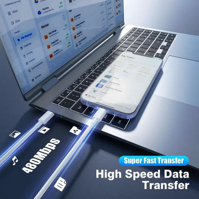 Alt view image 5 of 5 - QZIIW USB C to USB C Cable, 240W Fast Charging [6/6/6FT 3-Pack] Type C Charger Cord,Type C Phone Charger Cable for iPhone 17 16 15 Pro Max Samsung S25 S24 Laptops MacBook iPad Switch Steam Deck etc.