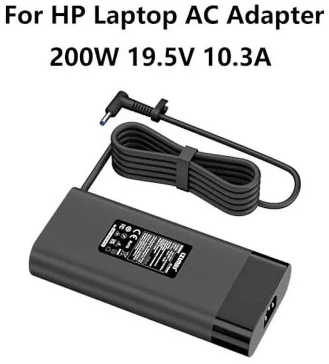 Alt view image 2 of 5 - LZUMWS 200W AC Adapter for HP Laptop Charger 19.5V/10.3A Power Supply with 4.5x3.0mm Tip Compatible with HP Victus/OMEN 16 /Pavilion Gaming/ZBook Fury/Studio/Envy/ProBook
