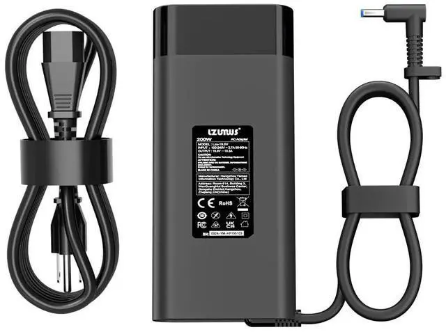 Main image of LZUMWS 200W AC Adapter for HP Laptop Charger 19.5V/10.3A Power Supply with 4.5x3.0mm Tip Compatible with HP Victus/OMEN 16 /Pavilion Gaming/ZBook Fury/Studio/Envy/ProBook