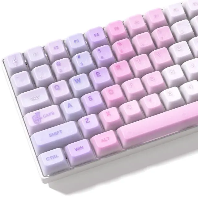 Main image of Womier Keyboard Keycaps Jelly - Shine Through keycaps, Transparent Clear Key Cap, Custom 60 65 75 100 Percent for Cherry MX, Outemu, Gateron Mechanical Keyboards (MDA Profile-Music)