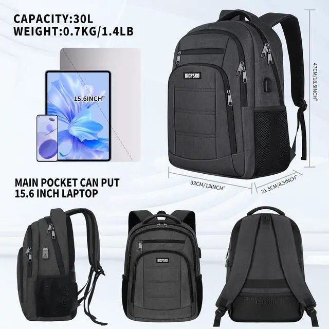 Alt view image 2 of 5 - Backpack for School, School Backpack for Boys Girls Teens, Backpacks for Men, Back Pack, Water Resistant College High Middle School Bookbag,Book Bag, Black mochilas escolares para adolescentes