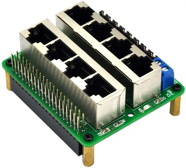 Alt view image 3 of 5 - RJ45 GPIO Pinout Breakout Board for Raspberry Pi 1A+ 1B+ 2B 3B 3B+ 3A+ 4B Zero-W