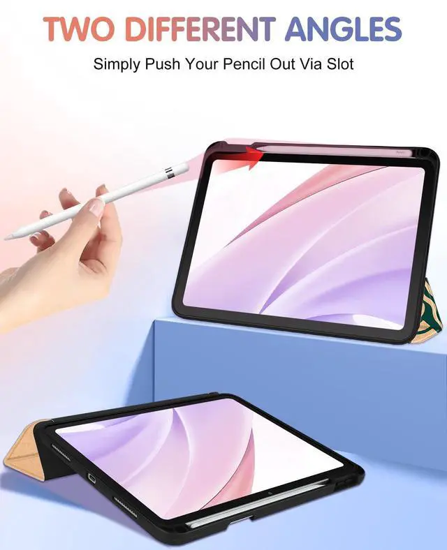 Alt view image 4 of 5 - Wazzasoft for iPad A16 Case 2025 - for iPad 10th Generation Case Cute Women Girls Kids Kawaii Teens Fun Funny Design Cool Pencil Holder Auto Sleep/Wake Tablet Cover for Apple 11/10 10.9 Inch