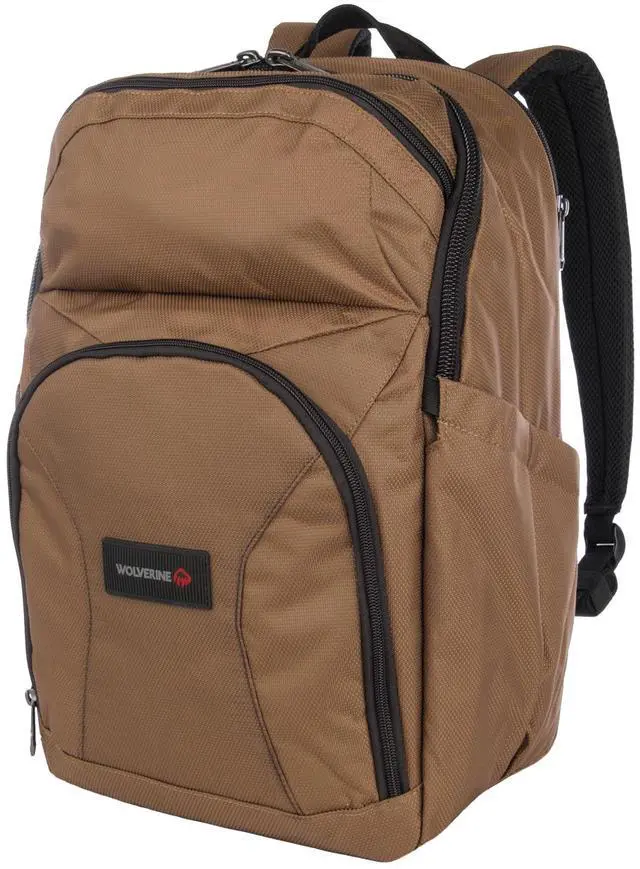 Main image of Wolverine 33L Backpack with Large Main, Laptop Compartment and Cooling Straps, Chestnut, One Size
