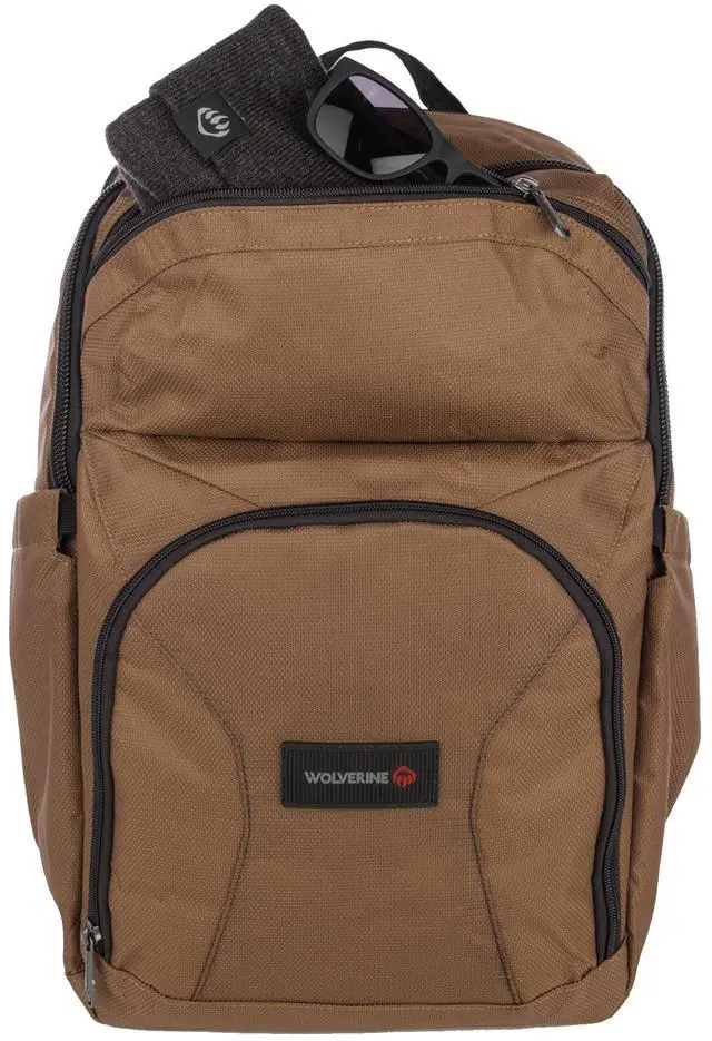 Alt view image 3 of 5 - Wolverine 33L Backpack with Large Main, Laptop Compartment and Cooling Straps, Chestnut, One Size