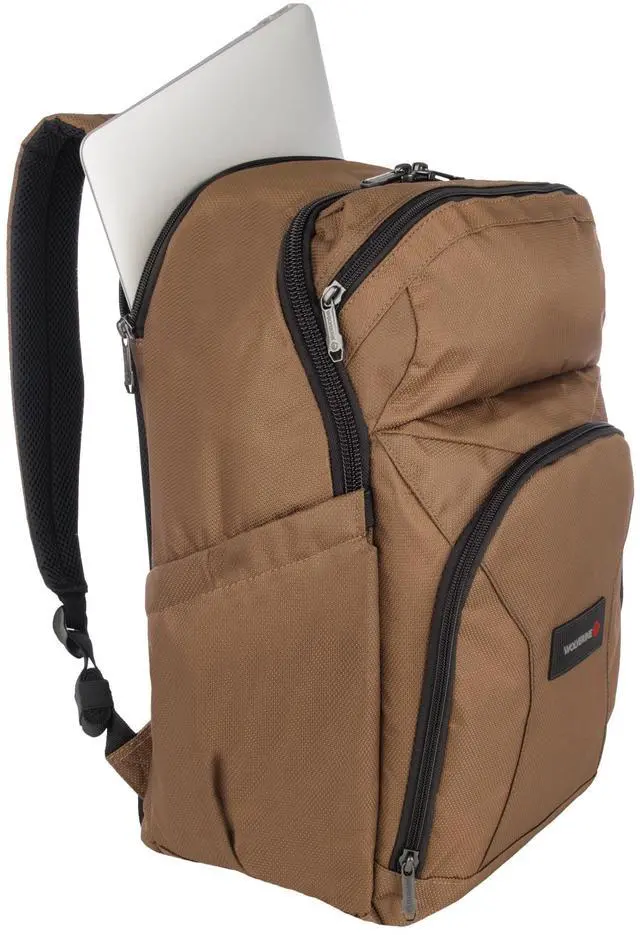 Alt view image 4 of 5 - Wolverine 33L Backpack with Large Main, Laptop Compartment and Cooling Straps, Chestnut, One Size