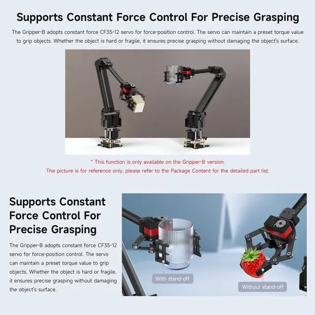 Alt view image 5 of 5 - waveshare High-performance Robotic Arm Gripper, Comes with ST3215 Serial Bus Servo, Closed-loop Control, Real-time Protection, Adjustable Gripper Stand-off
