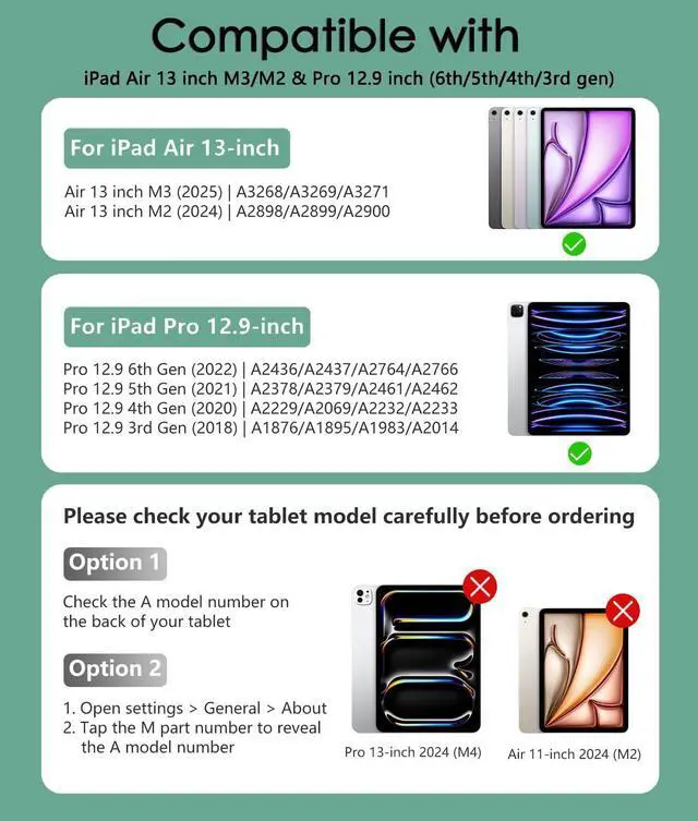 Alt view image 2 of 5 - Keyboard Case for iPad Air 13 (M3, 2025/M2, 2024) & iPad Pro 12.9 inch 6th/5th/4th/3rd Generation - Wireless Bluetooth Backlit Keyboard with Multi-Touch Trackpad, Smart Folio Cover with Pencil Holder