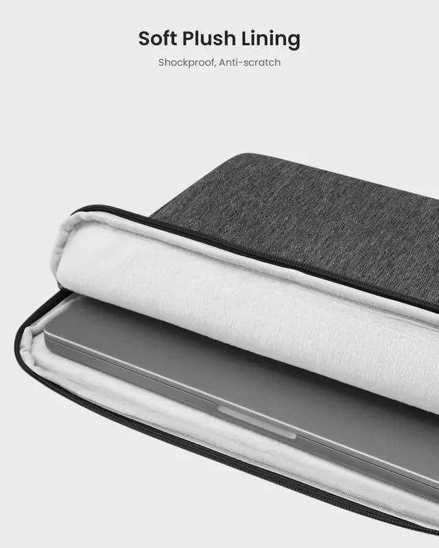 Alt view image 4 of 5 - tomtoc Slim Laptop Sleeve Case for 13-inch New MacBook Air M4/A3420 M3/A3113 M2/A2681, M1/A2337 2025-2018, MacBook Pro M2/M1, Water-Resistant Protective Carrying Case with Accessories Pocket