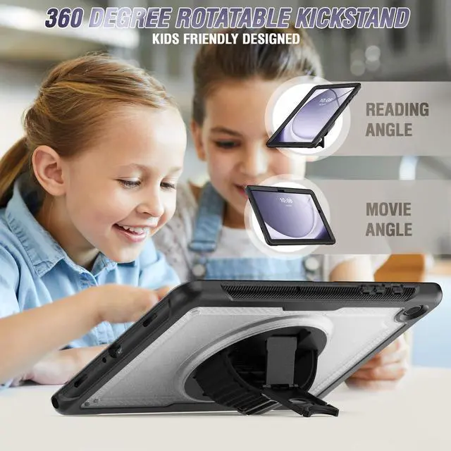 Alt view image 3 of 5 - Herize Case for Samsung A9+/A9 Plus 11 Inch Model SM-X210/X215/X216 with Screen Protector Pen Holder | Heavy Duty Silicone Rugged Protection Cover W/Stand Hand Shoulder Strap for Galaxy Tab A9 Plus