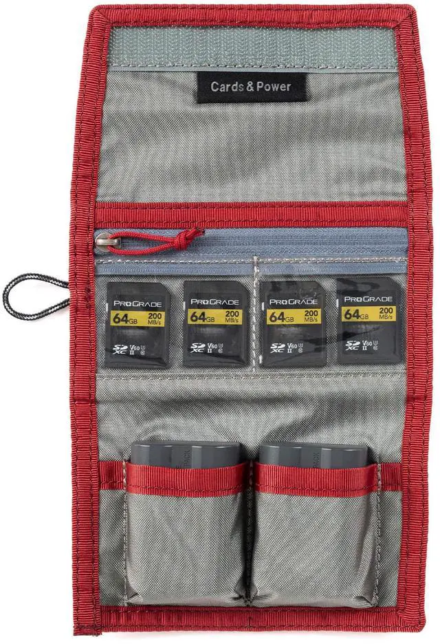 Alt view image 4 of 5 - Think Tank Photo Cards & Power Memory Card and Battery Wallet (Chili Pepper Red)