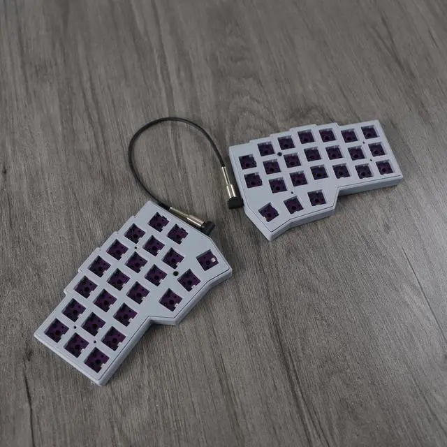 Alt view image 5 of 5 - YMDK Split Keyboard Corne V4.1 46 Keys Ergonomic Hotswappable 40% Layout 3D PLA RGB QMK Vial All Key Programmable Mini Independent Gaming Keyboard Kit