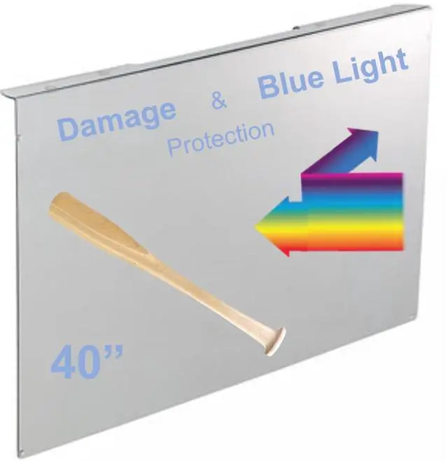 Main image of 40 inch Blue Light and Damage TV Screen Protector. Protection Shield & Anti-Blue Light Filter Blocking UV for LCD LED 4K OLED QLED (35.3 x 20.5 inch)