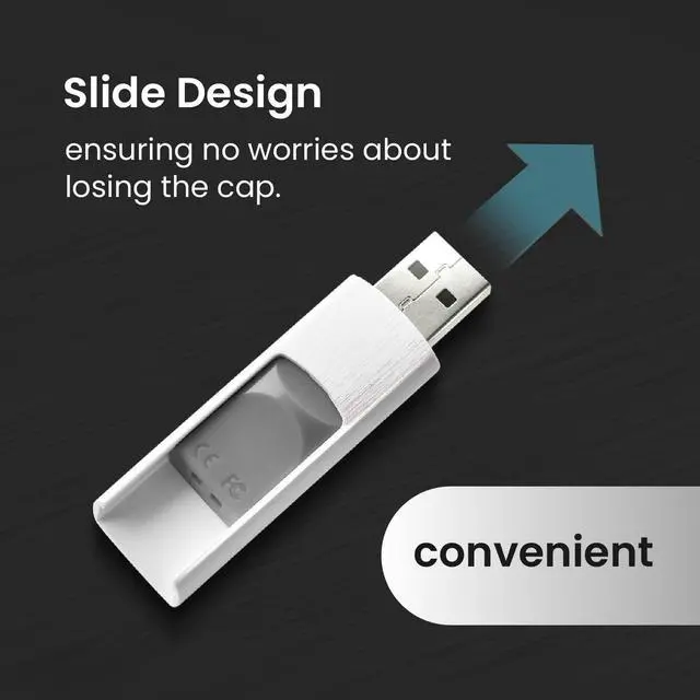 Alt view image 4 of 5 - MMOMENT 128GB (5 Pack) MU39 USB Flash Drive USB 3.2 Retractable Thumb Drive with Sliding Connector, Up to 100MB/s Read, 30MB/s Write  Plug & Play Memory Stick for PC, Mac, TV, Car