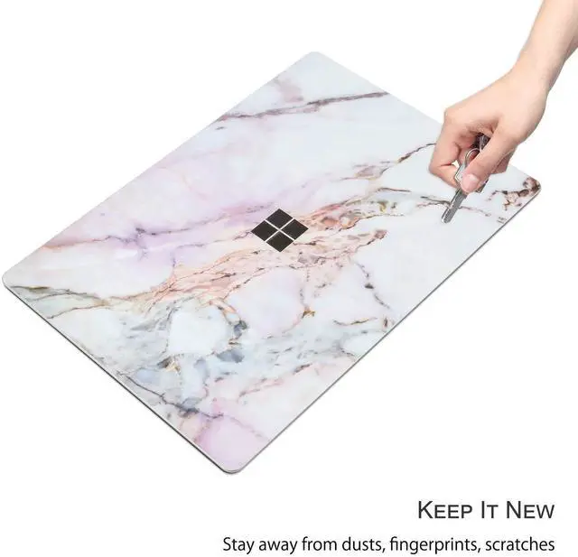 Alt view image 2 of 5 - Digi-Tatoo Cover Skin Decal Sticker for 2023 Microsoft Surface Laptop Go 3/ Laptop Go 2/ Laptop Go 12.4", Easy Apply, Anti-Scratch, Residue Free Vinyl Skin [Cracked Marble]