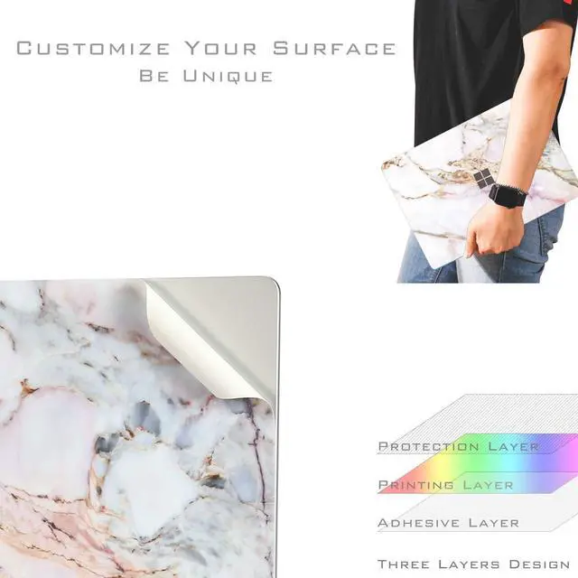 Alt view image 4 of 5 - Digi-Tatoo Cover Skin Decal Sticker for 2023 Microsoft Surface Laptop Go 3/ Laptop Go 2/ Laptop Go 12.4", Easy Apply, Anti-Scratch, Residue Free Vinyl Skin [Cracked Marble]