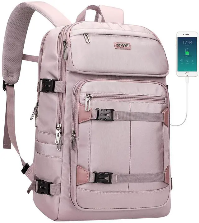 Main image of PIJUSHI Travel Backpack for Women Flight Aprroved Carry on Bag Large Casual Luggage Backpack Fit 16 inch Laptop(PE050 Ashen Purple)