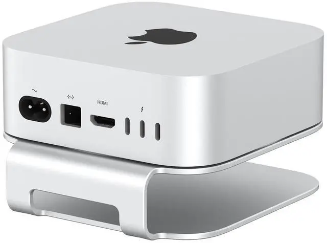Main image of Qwiizlab Aluminum Stand for 2024 Mac mini M4/M4 Pro, Convenient Acess to Power Button, Anti-Scratch, Anti-Slip, Avoid Overheating, Durable and Sturdy Design (Silver)