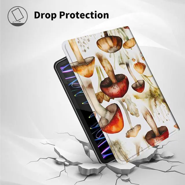 Alt view image 4 of 5 - TSNJTBDL Case for All-New Amazon Kindle Fire HD 10 Tablet (13th Generation, 2023 Release) 10.1" Mushroom Pattern PU Leather Adjustable Stand Cover with Auto Wake/Sleep Case for Fire Tablet 10 2023