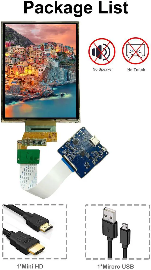 Alt view image 4 of 5 - 7.8 inch Flexible Display Curved Bendable Screen FHD 1440 * 1920 AMOLED Display with HDMI Driver Board OLED Monitor Without Enclosure Kit for DIY Prototype Demo