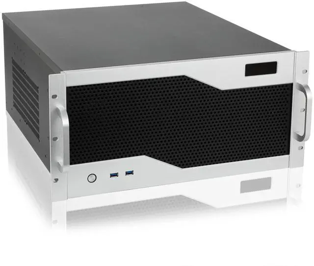 Main image of RackChoice 5U rackmount Server Chassis Silver Color Support Liquid Cooling Compatibility up to Elevated 360mm Radiator, 1xPS2+1xSFX PSU