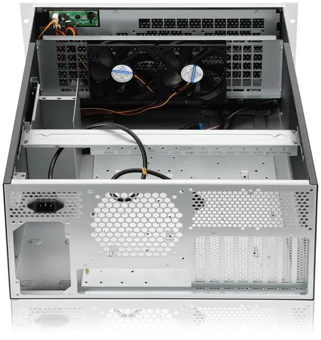 Alt view image 3 of 5 - RackChoice 5U rackmount Server Chassis Silver Color Support Liquid Cooling Compatibility up to Elevated 360mm Radiator, 1xPS2+1xSFX PSU