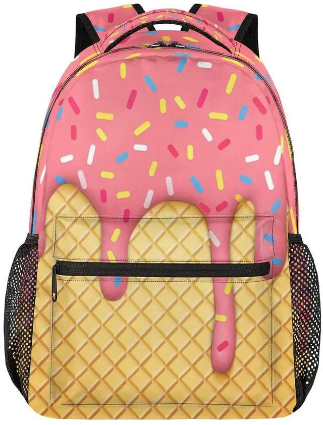 Main image of GzLeyigou Daypack Backpacks 16 Inch Bookbags for Students, Ice Cream School Backpack Laptop Shoulder Bag Daypack for Travel Hiking Camping, Casual Daypack for Girls Boys Women Men