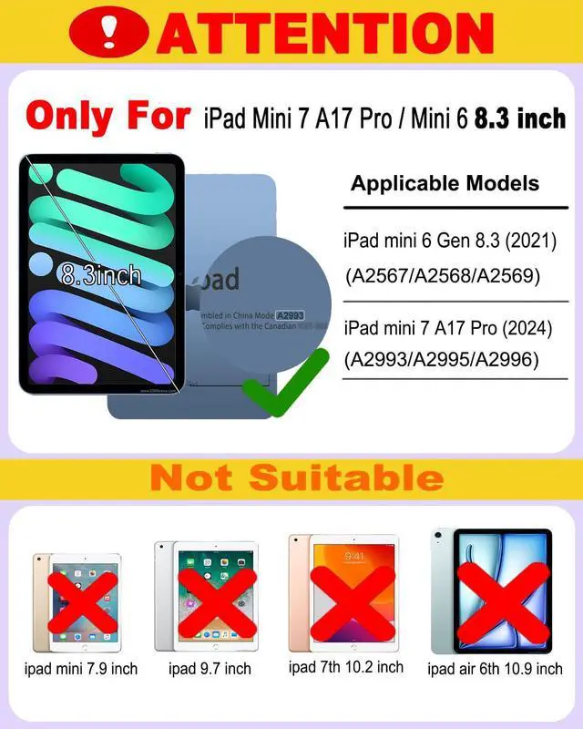 Alt view image 2 of 5 - MePadKey Magic Touchpad Keyboard Case for iPad Mini 7 (2024)/Mini 6 (2021) 8.3 inch, Slim Magnetic Folio with Type-C 7Colors Backlit TrackPad Keyboard fit iPad mini 7th (A17 Pro)/6th generation Purple