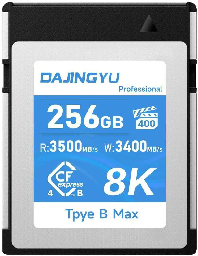 Main image of 256GB CFexpress 4.0Type B Memory Cards for 8K RAW Photo and Video Recording Compatible with Nikon R5/R5C/Z8/Z9 Canon Cameras up to 3500MB/s Write,3400MB/s Read