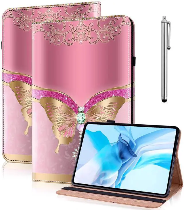 Main image of TUOLISG Case for 7" Kindle Paperwhite 12th Generation 2025/2024 & Kindle Colorsoft Signature Edition, Multi-Angle Viewing PU Leather Case with Card Slot for Kindle Paperwhite 2025 - Pink Butterfly