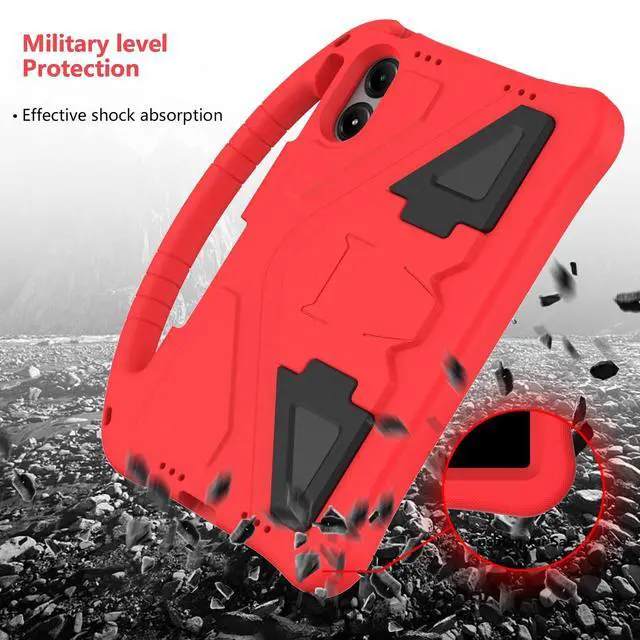 Alt view image 5 of 5 - YRH for Onn 12.1 Tablet Pro Case 2024 (Model 100146663), Kids EVA Shockproof Cover with Shoulder Strap for Walmart Surf Onn Tablet 12.1 inch, Red