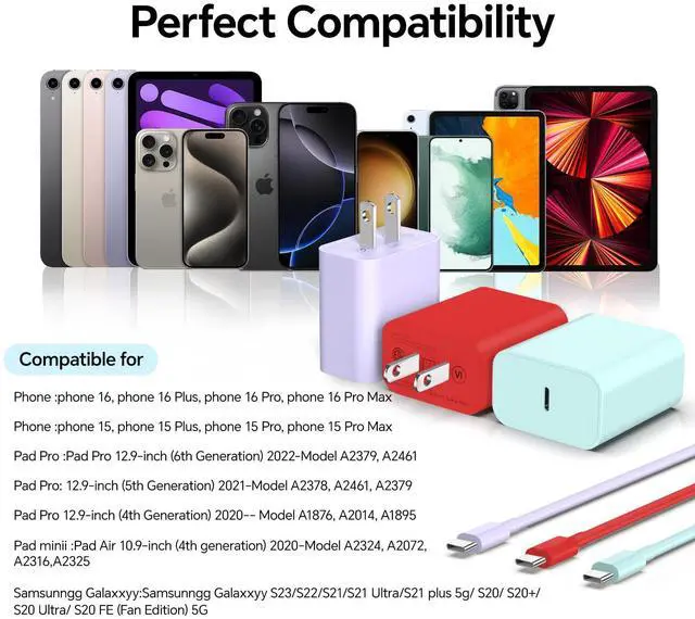 Alt view image 5 of 5 - AWIC Compatible with iPhone 17 16 15,USB C to USB C Cable 3Pack 60W Type C to Type C Cable,Fast Charge 10FT Long Cablee,for Phone16 15Pro Plus Pro Max,for S24 S23, for Pad Pro and More