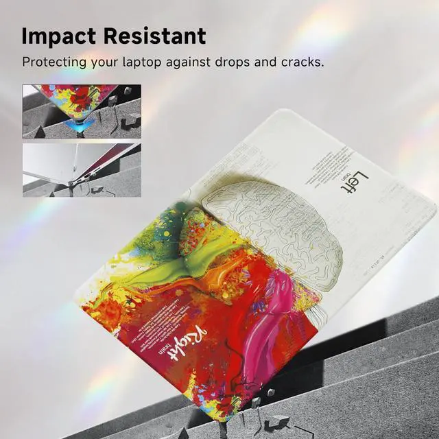 Alt view image 5 of 5 - Funut for MacBook Air 13.6 inch Case 2025 2024 2023 2022 Release M2 M3 M4 A3240 A3113 A2681, Funut Plastic Laptop Hard Shell Case & Keyboard Cover for M2 M3 M4 MacBook Air 13 inch, Left Right Brain