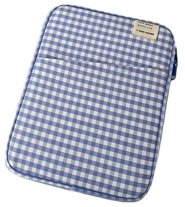 Alt view image 2 of 5 - Donloise 11-13Inch Cute Puffy Laptop Sleeve Fairycore Carrying Laptop Bag Cover Kawaii Tablet Liner Pouch Cottagecore Office Accessories (11inch,Blue)