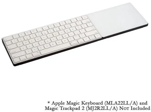Alt view image 3 of 4 - CraftMaster Union Tray for Apple Magic Keyboard and Apple Magic Trackpad 2 - Metal Dock Stand Controls Your iMac or Laptop Remotely, Premium Home and Office Accessory - Black