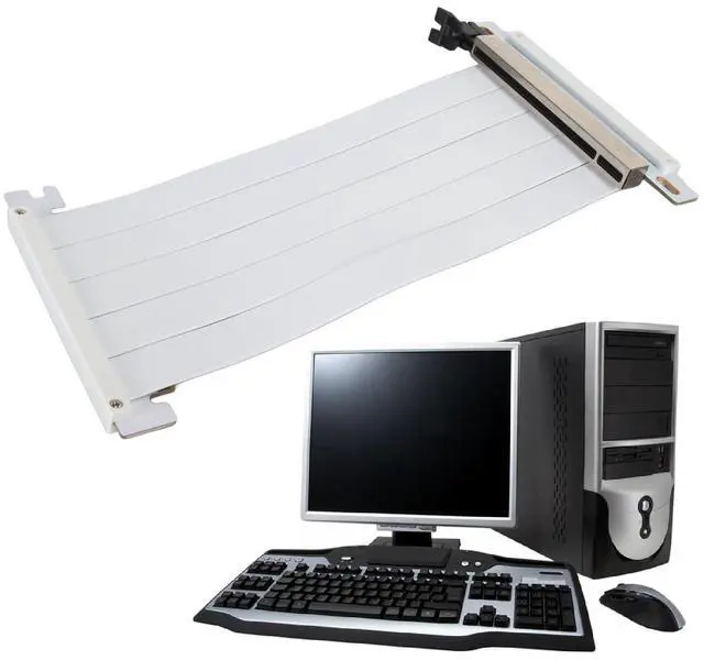 Alt view image 2 of 5 - ICRPSTU PCIE 4.0 X16 Riser Cable High Speed Flexible Double Sided 180 Degree GPU Extension Cable for RTX 4090 for RX 7900 (20cm)