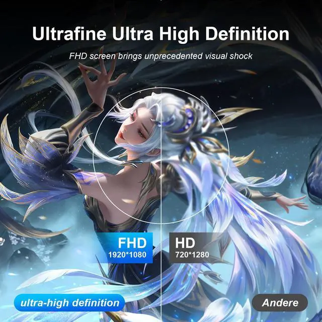 Alt view image 3 of 5 - DJiEX 27 inch Gaming Monitor 1920x1080p 180Hz, FHD, 1ms Response Time, GTG Vertical with Freesync Eye-Care Technology HDMI,VESA Compatible,for Gaming Home Office