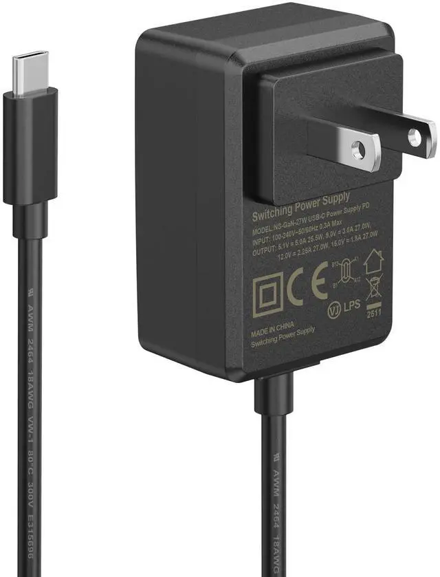 Main image of InnoMaker 27W Power Supply Adapter for Raspberry Pi 5, USB-C 5.1V/5A PD Power Supply for Raspberry Pi 5, GaN PD Power Supply Unit (PSU27W-US-Black)